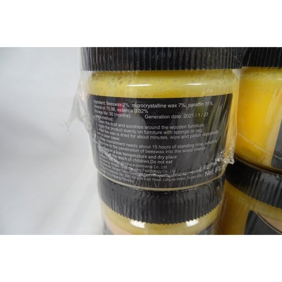 Lot of 4 100% Beeswax Furniture Polish w/ Sponges - Picture 3 of 3